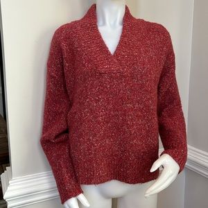 Anthropologie Heather Red Sweater Medium